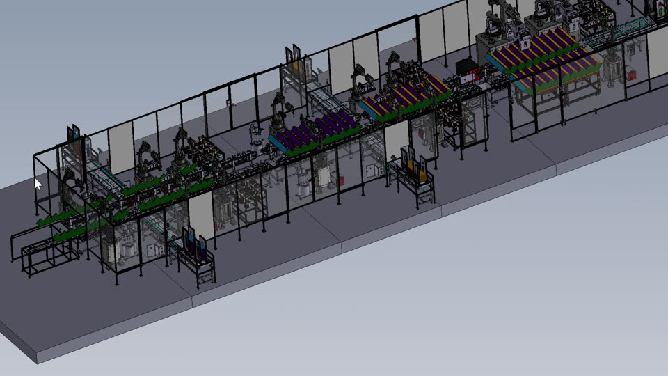 CAD model of the planned staircase production line