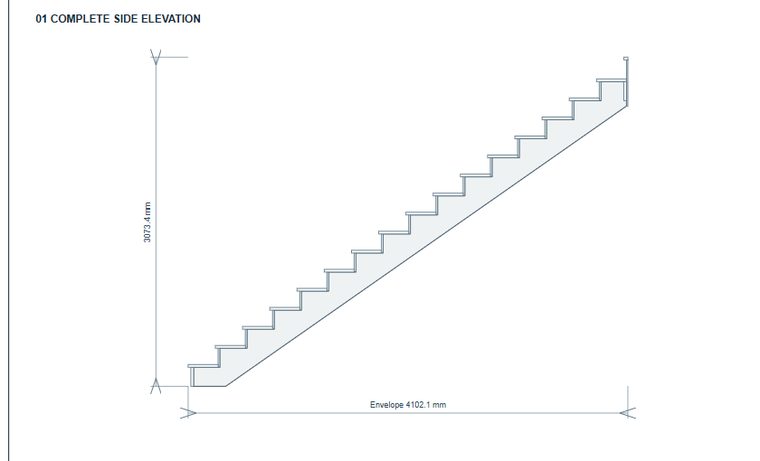 Elevation drawing generated for the current specification